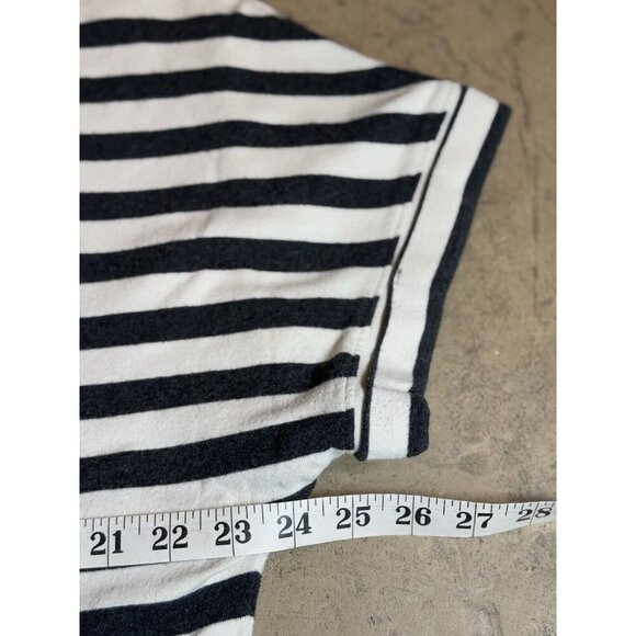 Rag Poets Blue And White Oversized Striped Tshirt Sz XS - Picture 8 of 9